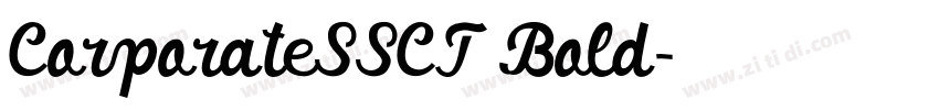 CorporateSSCT Bold字体转换
